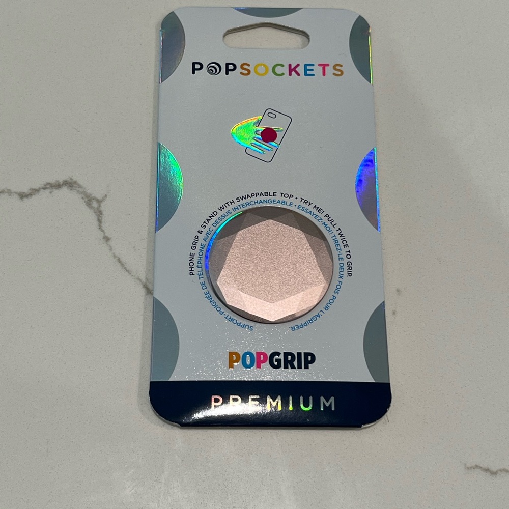 PopSocket PopGrip Premium Rose Gold Geometric Phone Grip NWT - Picture 2 of 3